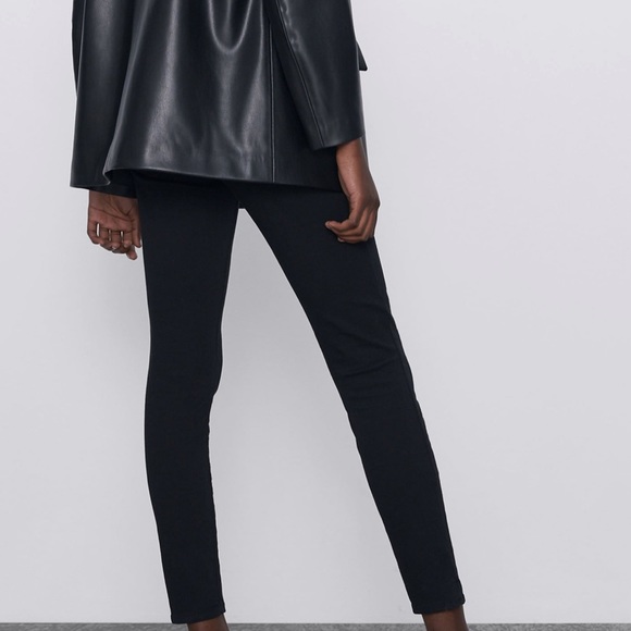 Zara Z1975 BLACK SKINNY JEWEL BUTTON JEANS - Picture 14 of 16